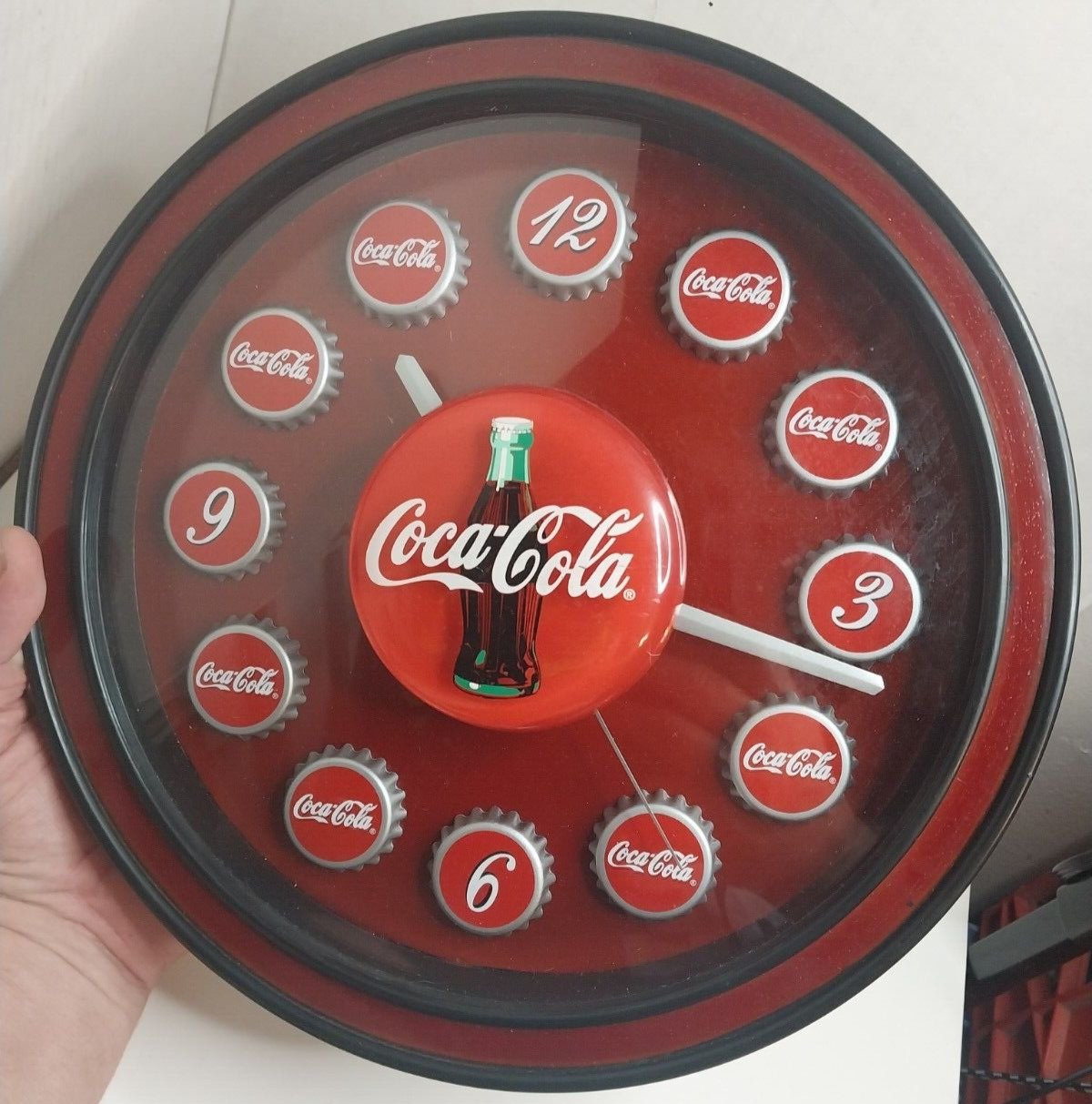 COCA-COLA BOTTLE CAP WALL CLOCK, FREE SHIPPING