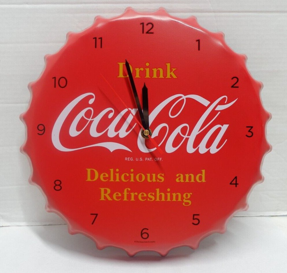 Coca Cola Bottle Cap 15 Inch Wall Clock