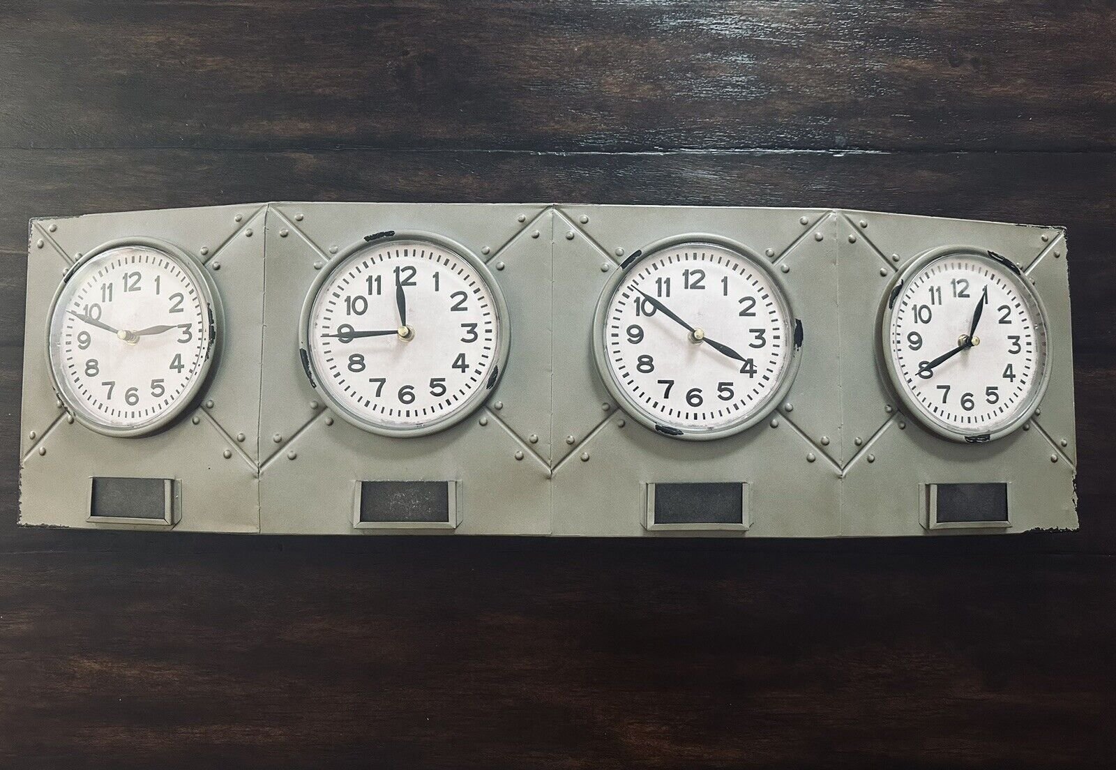 Cooper Classics 9260 Kenickie Clock, 35-Inch W x 10.5-Inch H , Gray