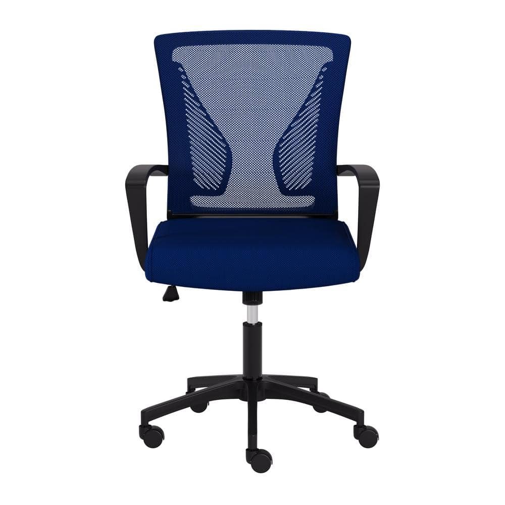Cooper Mesh Tilting Office Chair in Blue with Adjustable Arms