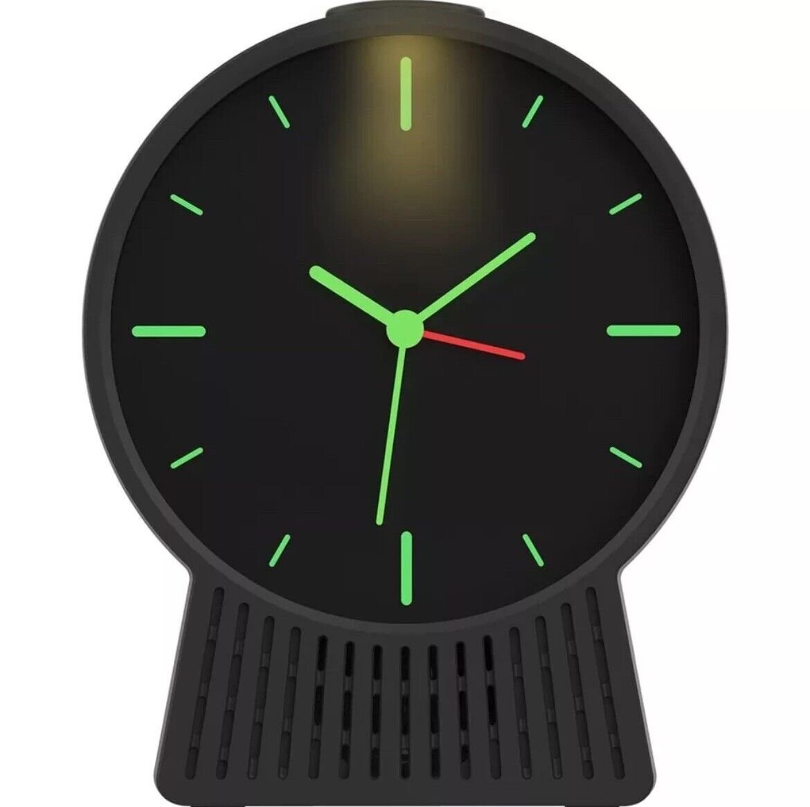 Core Innovations Retro Style Black Alarm Clock Bluetooth Speaker Wireless NEW