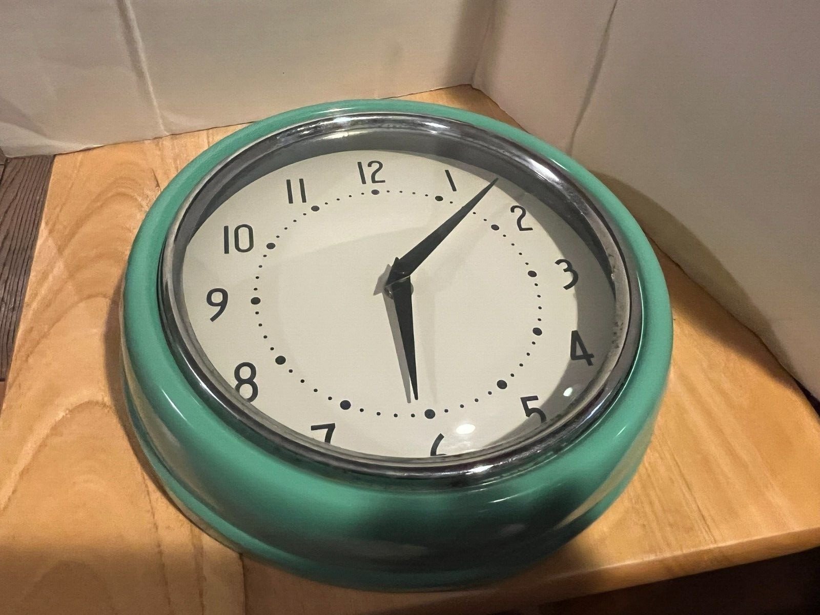 Creative Co-Op WALL Clock, Aqua 9.5" METAL WALL CLOCK