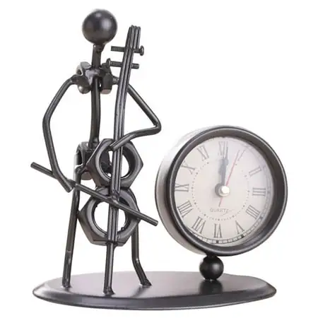 Creative Iron Stainless Steel Small Desk Clock Iron Retro Personality Clock Gift Birthday Gift Iron Table Creative Iron Stainless Steel Small Desk Clock Iron Retro Personality Clock Gift Birthday Gift Iron
