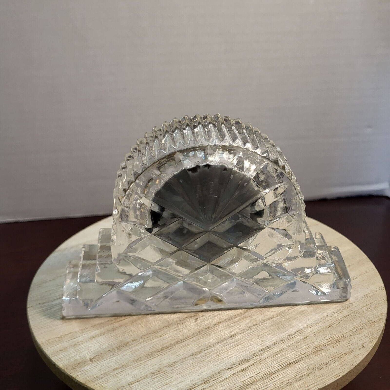 Crystal Legends Godinger Quartz Mantel Clock Handcrafted 24% Lead Crystal 5 x 3