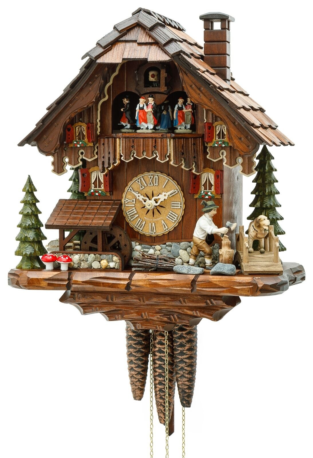 Cuckoo Clock Little Black Forest house KA 1684 EX NEW