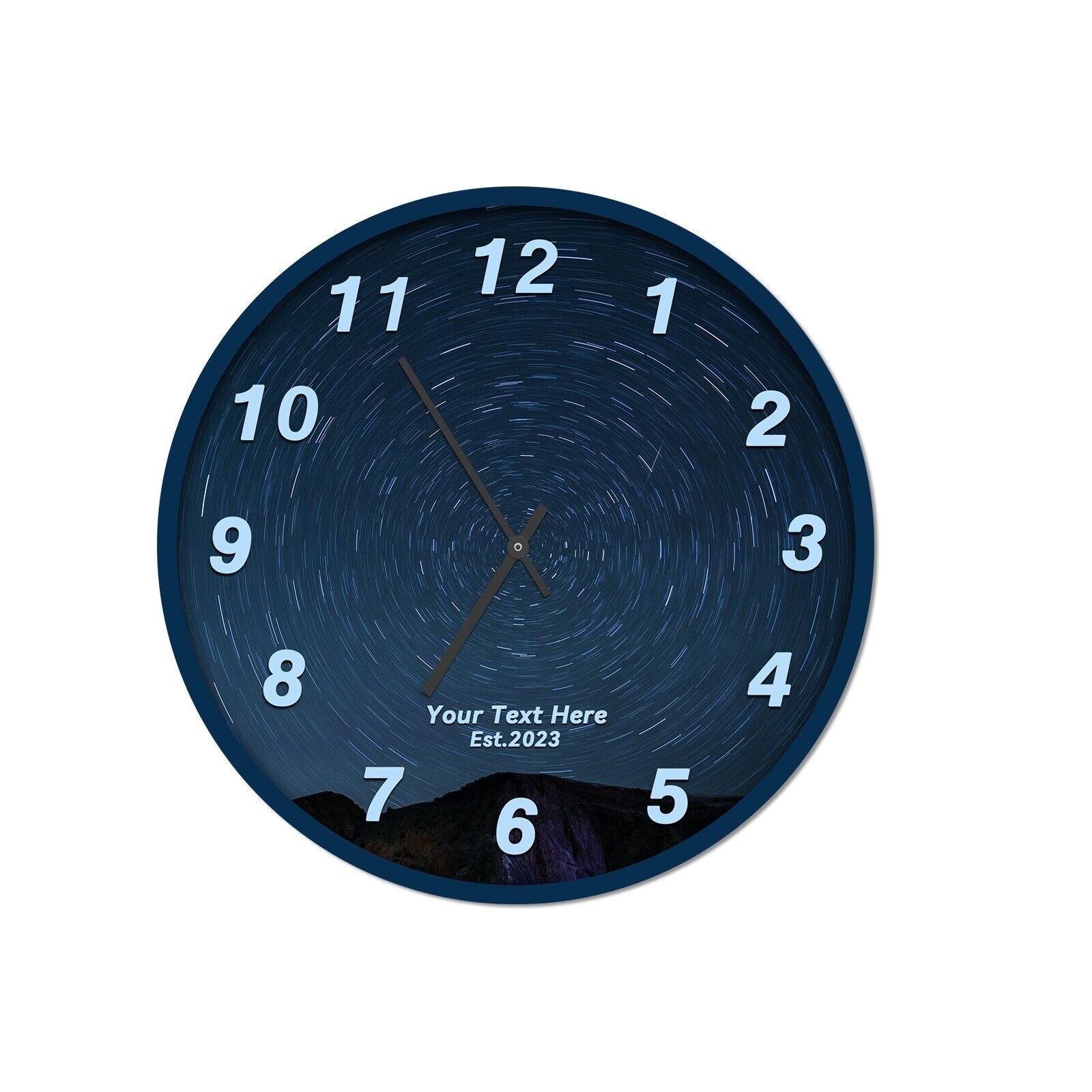 Custom Text Personalized hanging wall Clock family Garden House Decoration gift