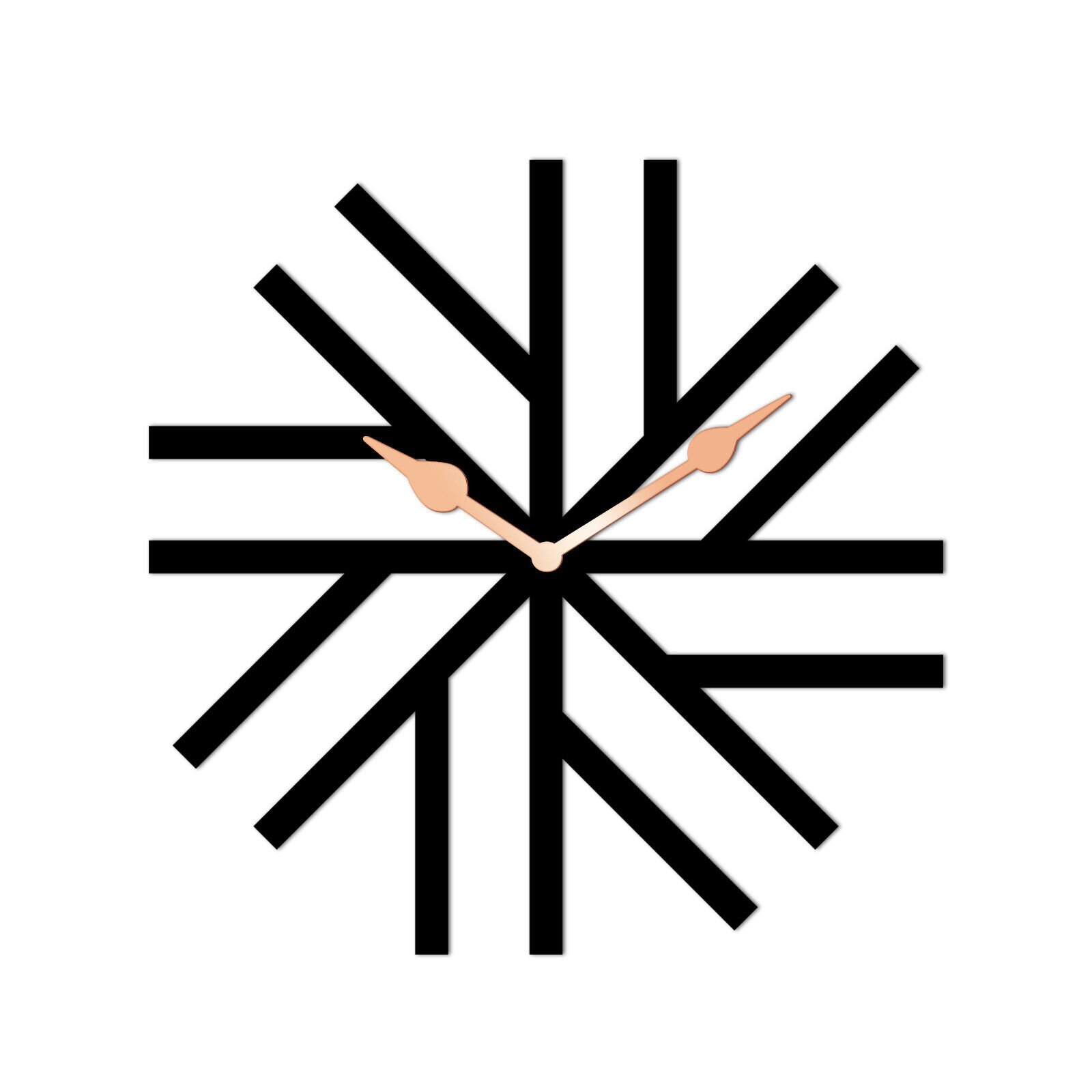 Custom Text Personalized Hanging Wall Clock Home Indoor Living Room Decor Black