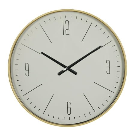 DecMode 20 Gold Glass Wall Clock