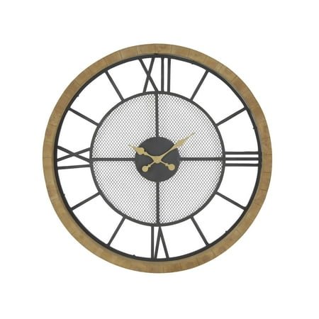 DecMode 40 Brown Wooden Wall Clock