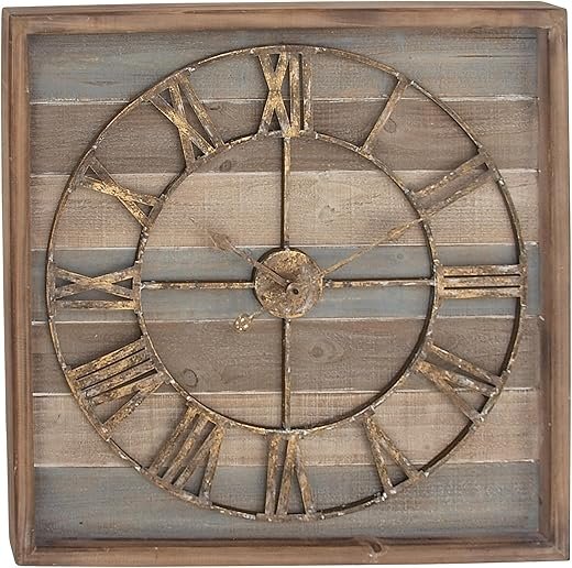 Deco 79 Metal Decorative Wall Clock Wall Clock for Home, Wall Clock for Room 30 x 2 x 30, Brown