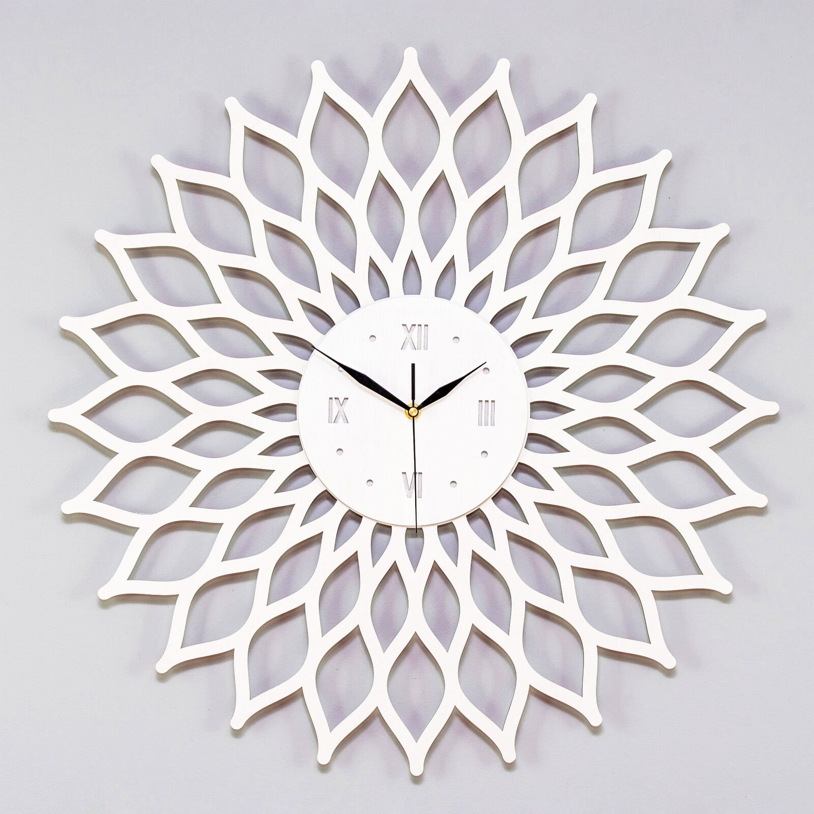 DECORATIVE OPENWORK CLOCK, SUNBURST, GLAMOR