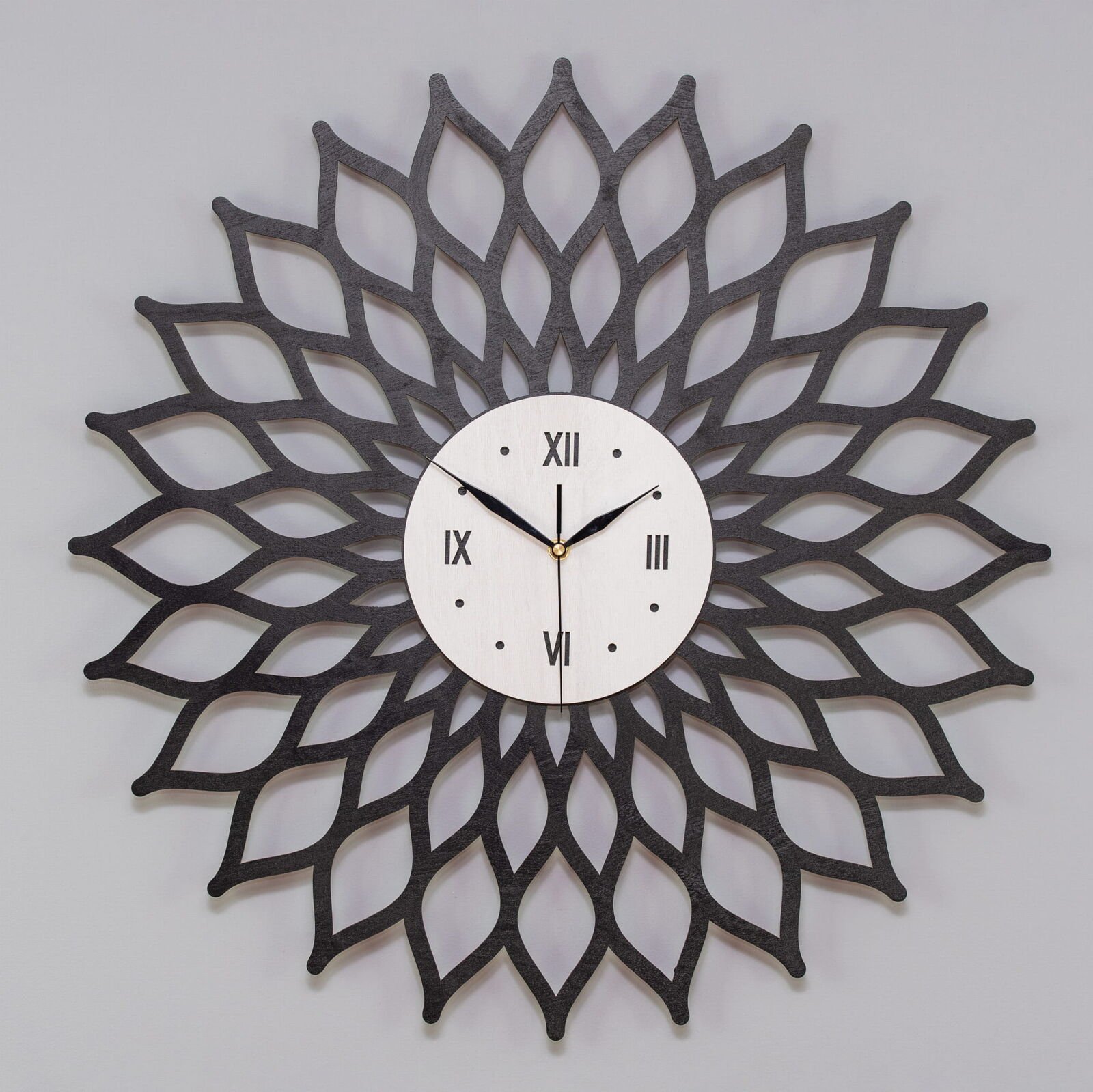 DECORATIVE OPENWORK CLOCK, SUNBURST, GLAMOR