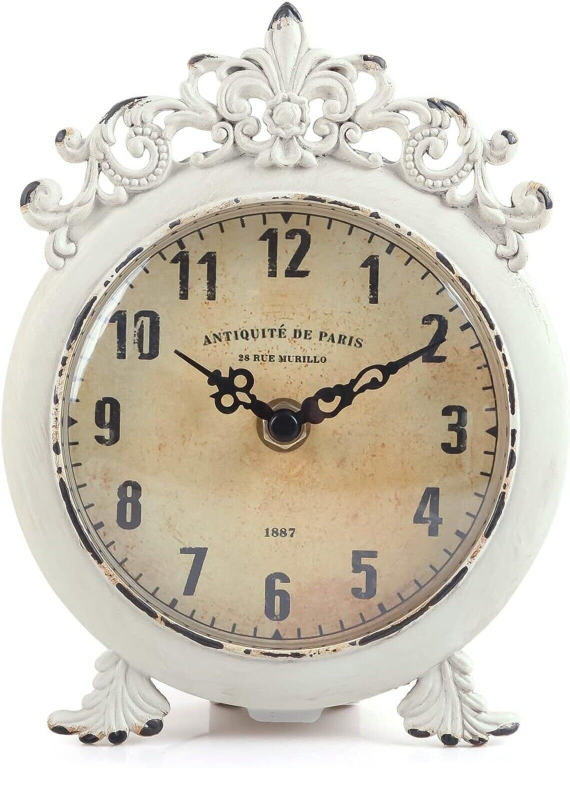 Decorative Shelf Desk Top Clock Battery Operated... Small Vintage Table Clock