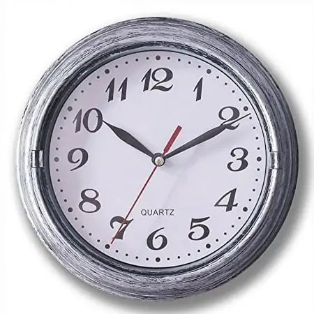 Decorative Silent Wall Clock Non Ticking 8 Inches Quartz Battery Operated Decor Wall Clock Vintage