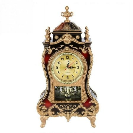 Desk Alarm Clock Vintage Clock Classical Royalty Sitting Room TV Cabinet Desk Imperial Furnishing Creative Sit Pendulum Clock