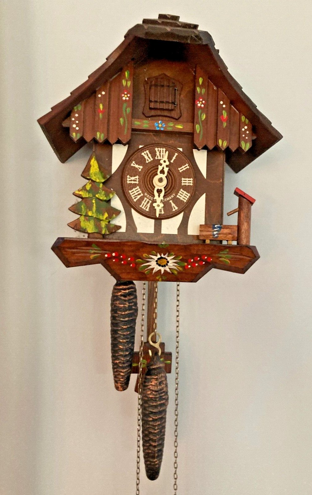 D. Hönes Cuckoo Clock Working Chimes & Bellows Made In Germany Read Please BIN