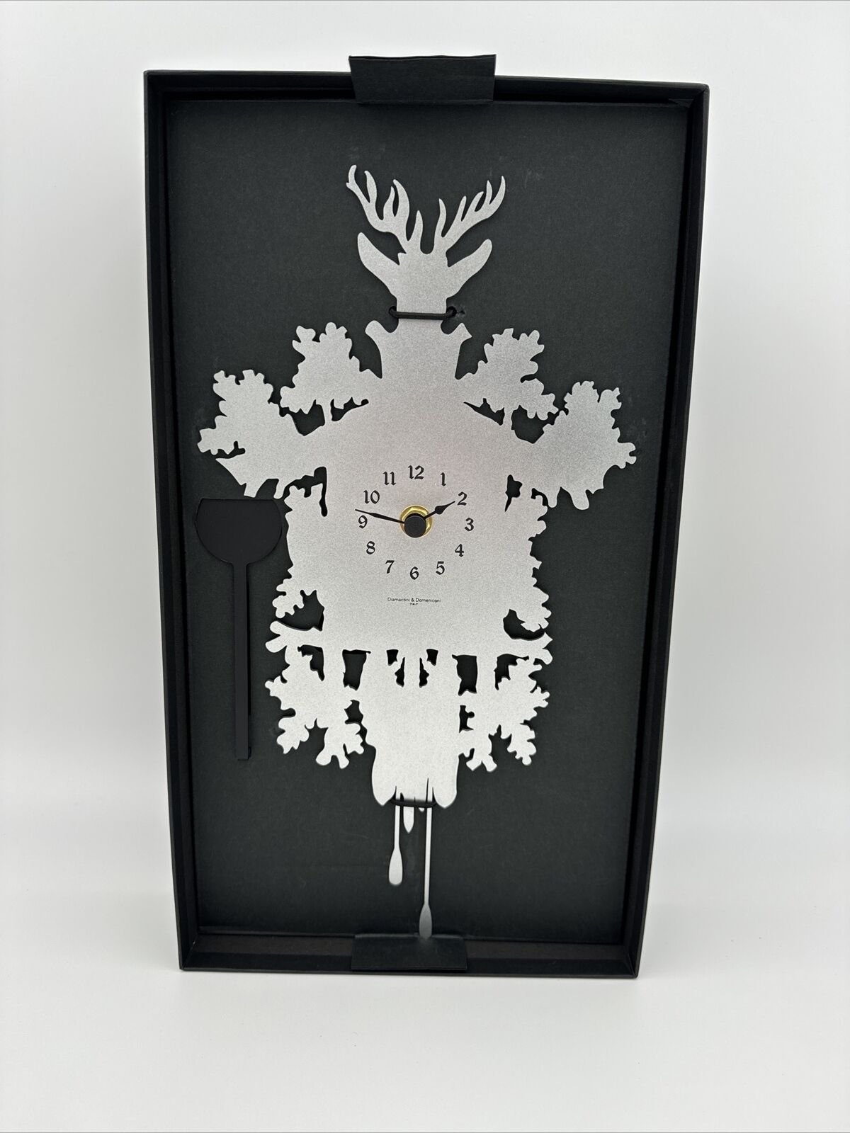 Diamantini & Domeniconi 373 Cuco Mignon Metal Wall Clock Lufthansa Schwarzwald