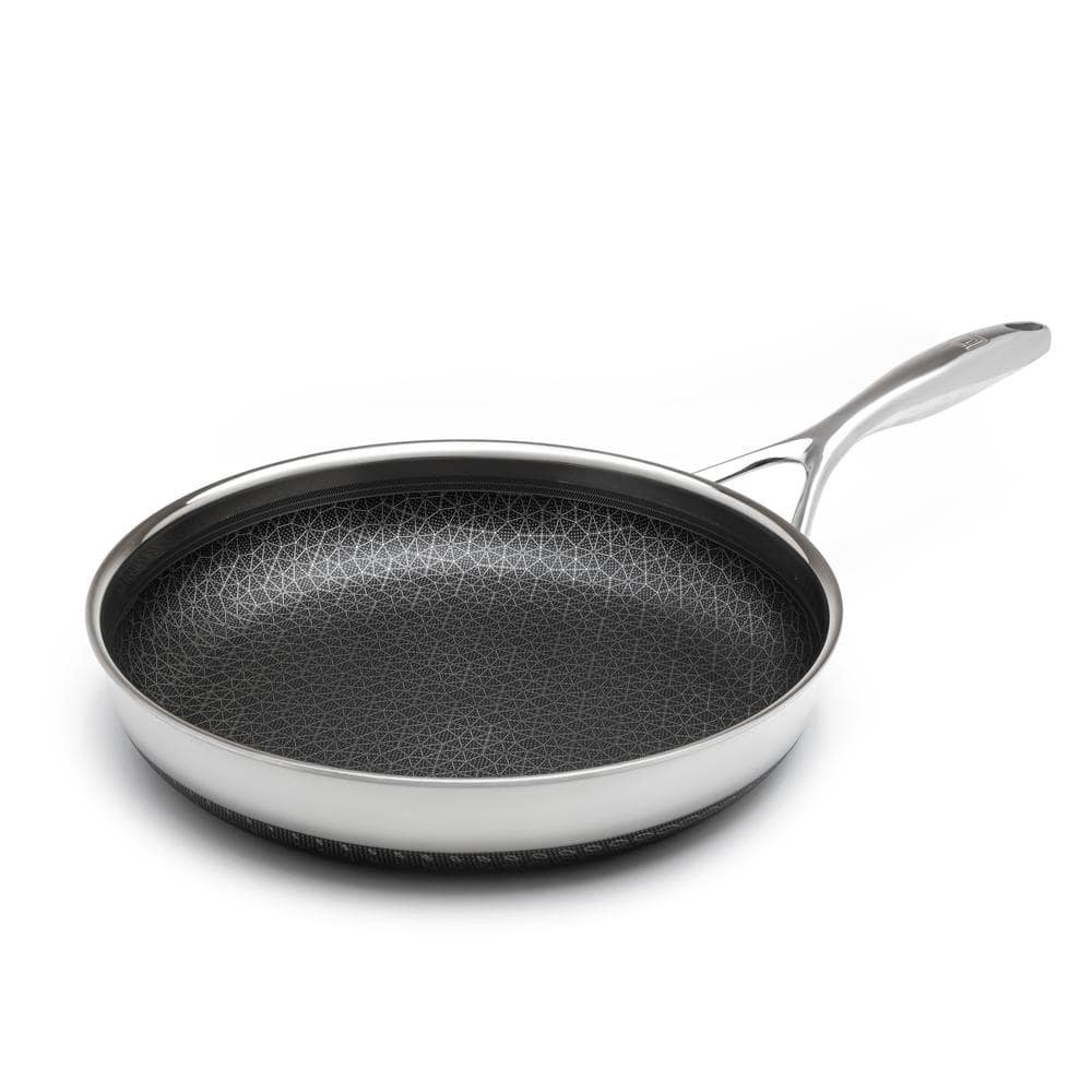 DiamondClad 12 in. Hybrid Nonstick Stainless Steel Frying Pan, Dishwasher Safe, PFOA-free...
