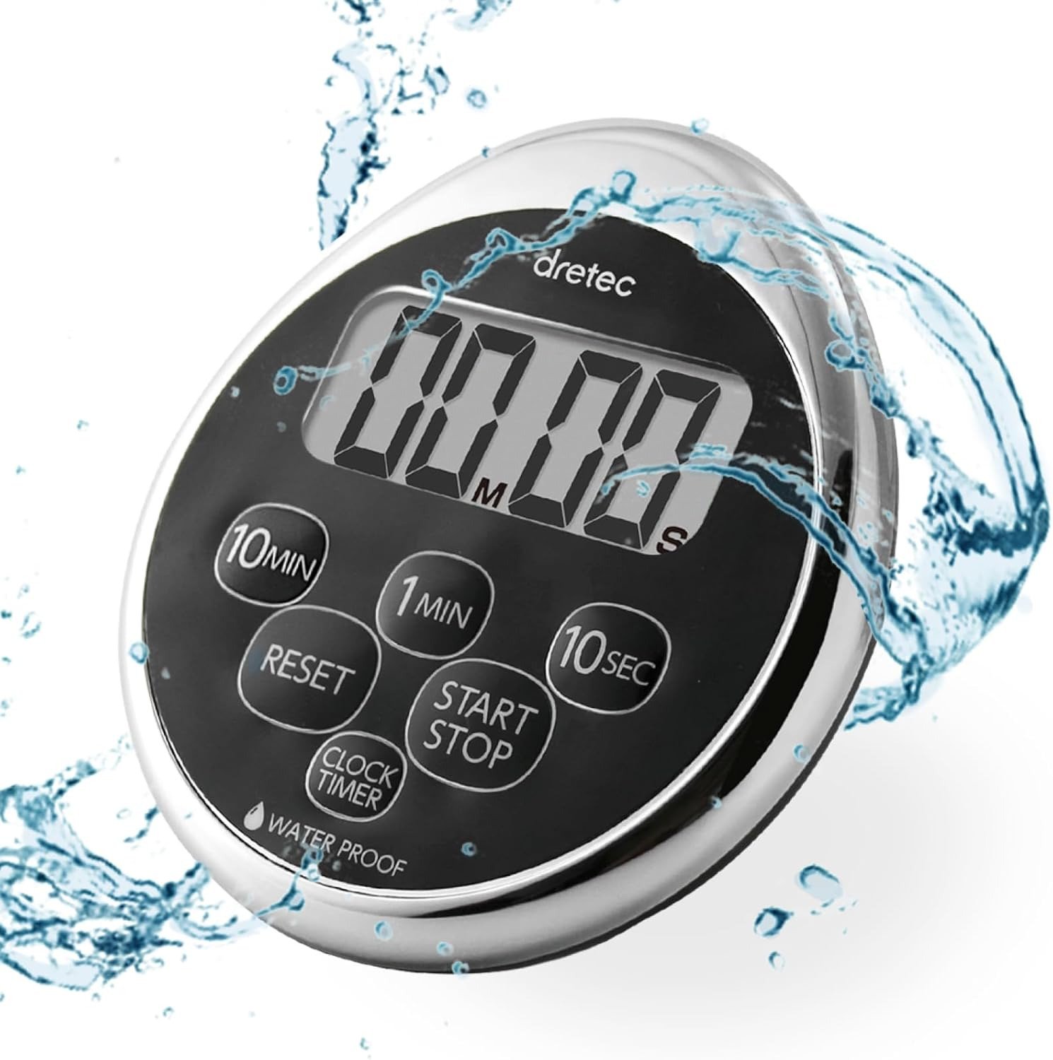 Digital Timer Water Proof Shower Timer Shower Clock Bathroom Kitchen Timer Magne