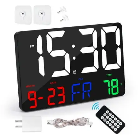 Digital Wall Alarm Clock,LED Large Display 11 . 4 " Alarm Clocks with Wireless Remote photo Digital Wall Alarm Clock,LED Large Display 11 . 4 " Alarm Clocks with Wireless Remote photo