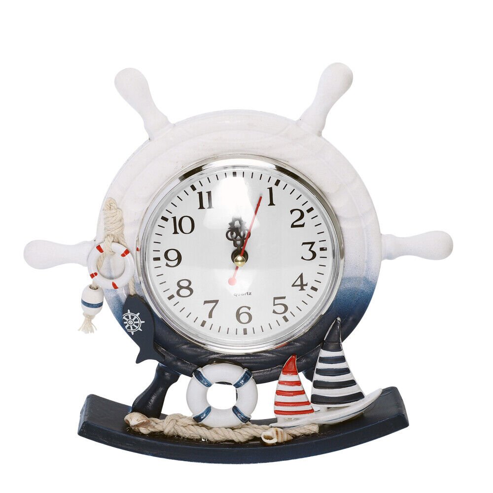 Dining Table Decoration Desk Clock Mediterranean Swing Seaside
