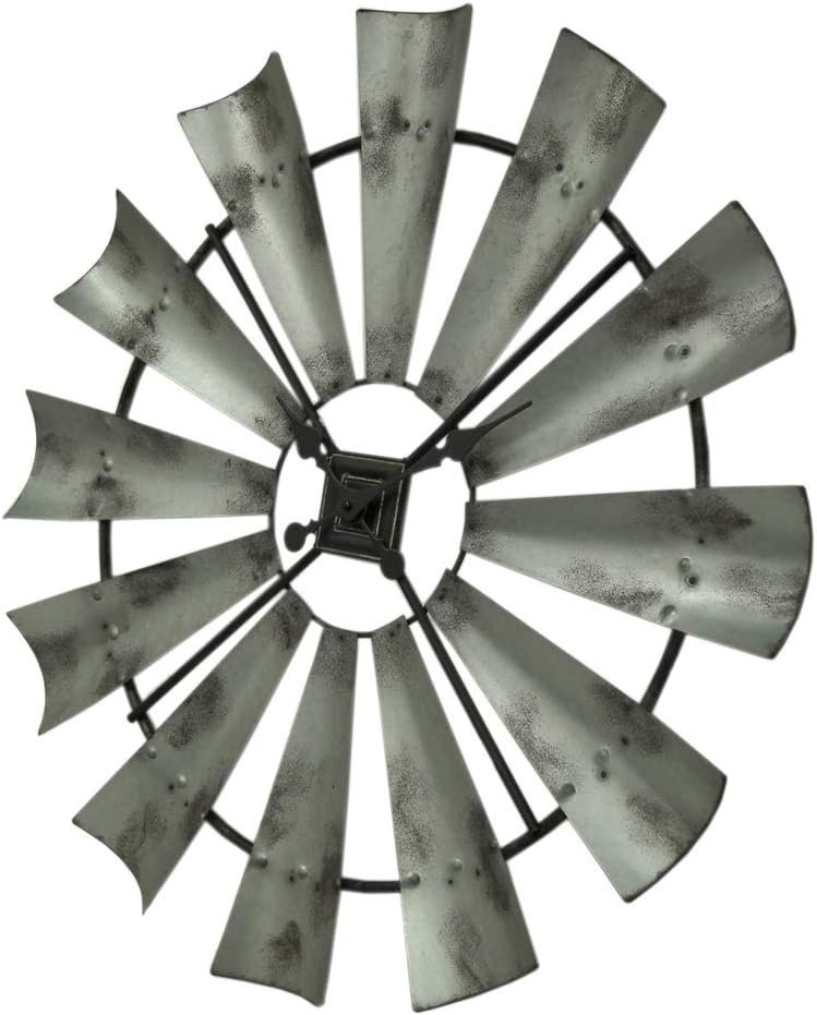 Best Woodland Imports Rustic Metal Floor Clocks