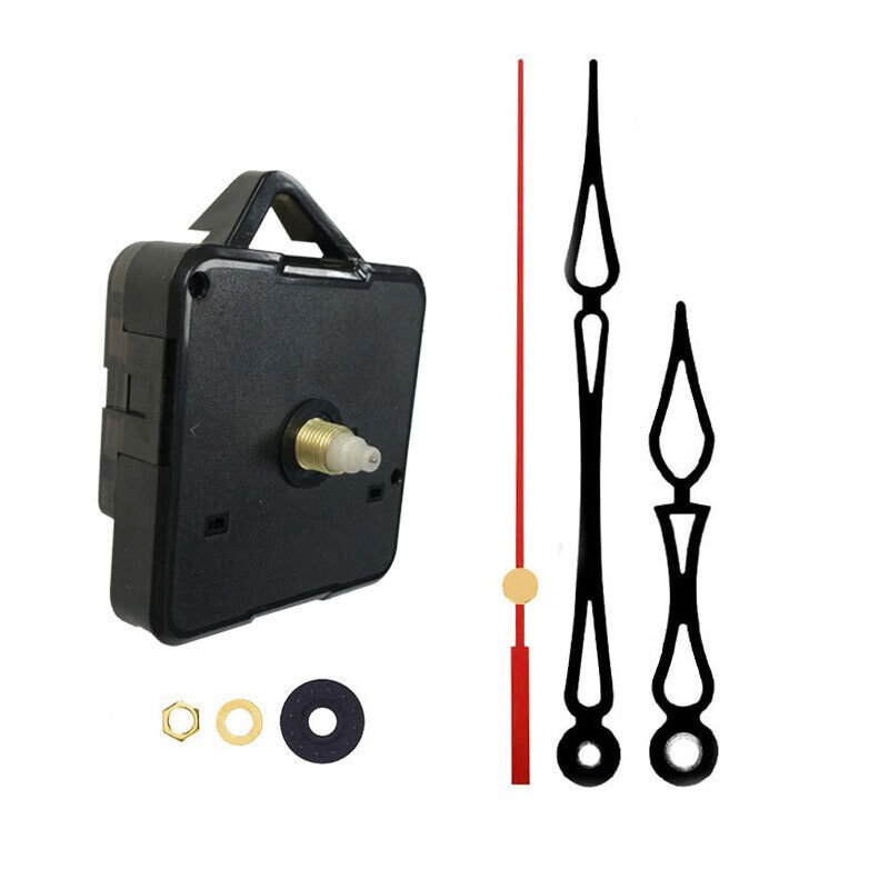 DIY Clock Parts Movement Mechanism Hands Wall Repair Tool Kit Long Shaft Silent