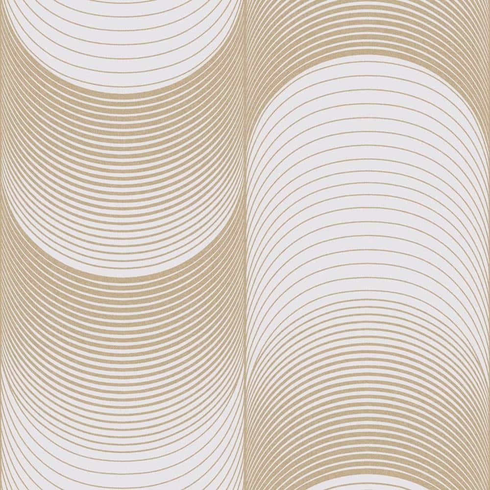 Eclipse Pearl and Gold Wallpaper