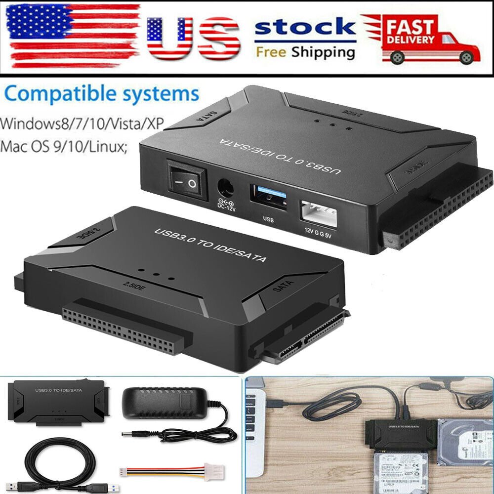 External Hard Drive Reader Recovery Converter for Universal 2.5" 3.5" HDD/SSD CD