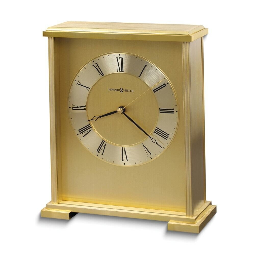 Exton Brass Finish Quartz Table Clock