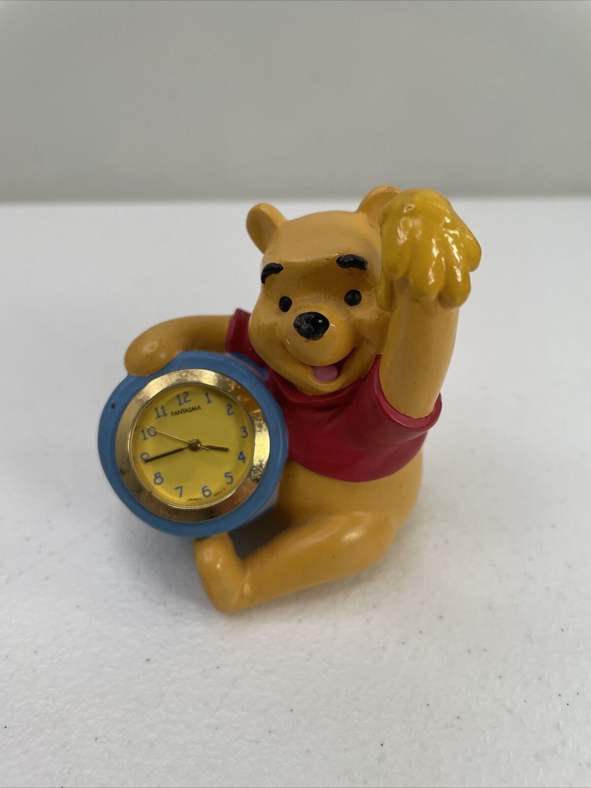 Fantasma Disney's Winnie The Pooh Honey Pot Miniature Desk Clock Works!