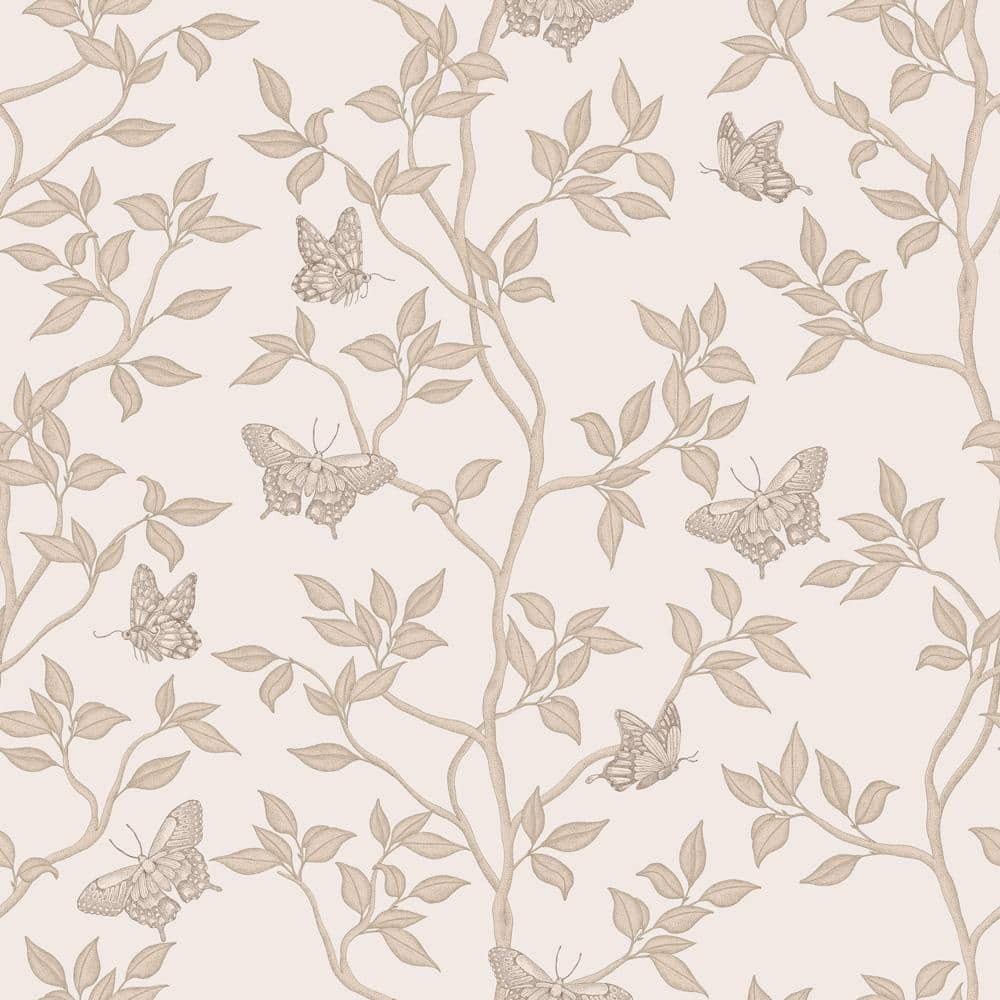 Fawn Monarch Unpasted Wallpaper Roll (Covers 60 sq. ft.)