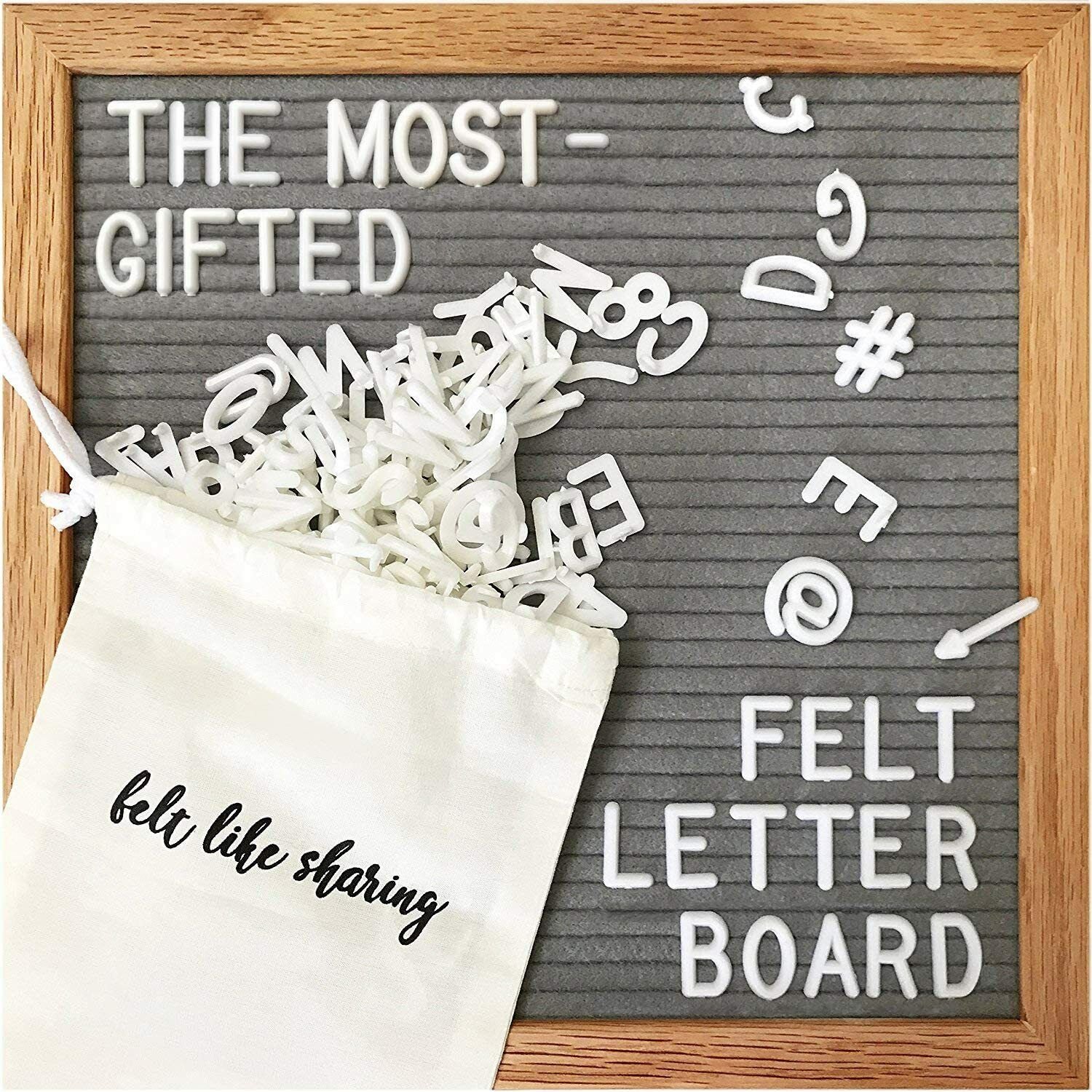 Felt Letter Board & Wall Clock BUNDLE - Great for Home Office, Kids' Room! NEW!