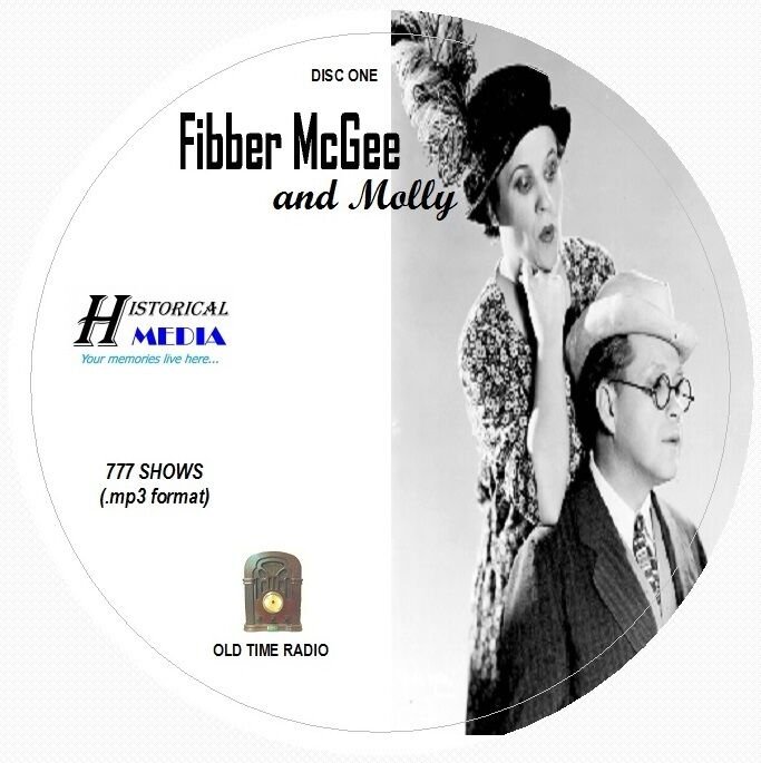 FIBBER McGEE AND MOLLY - 777 Shows Old Time Radio In MP3 Format OTR On 7 CDs