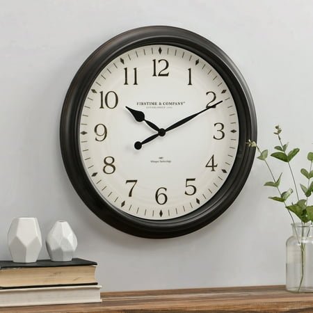 FirsTime & Co. Bronze Avery Whisper Clock, Traditional, Analog, 20 x 2 x 20 in