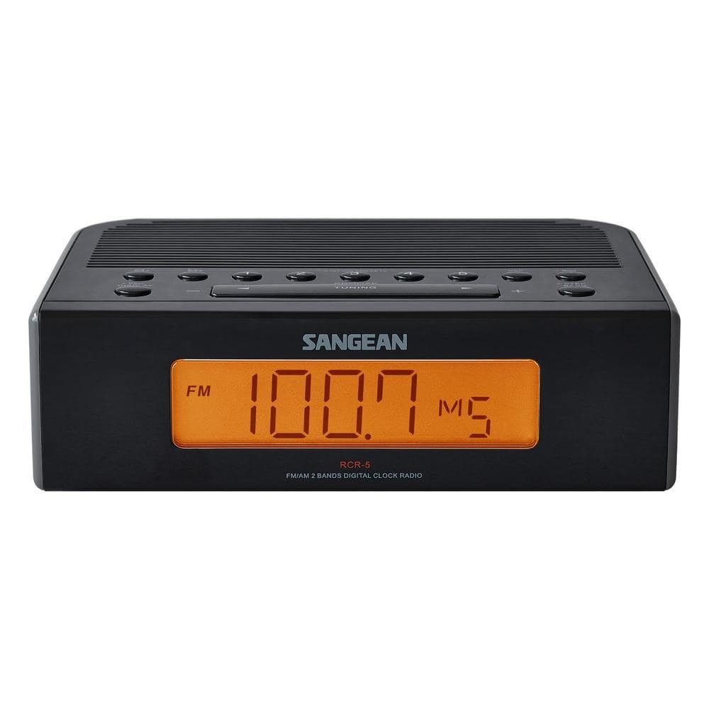 FM/AM Digital Tuning Alarm Clock Radio (Black)