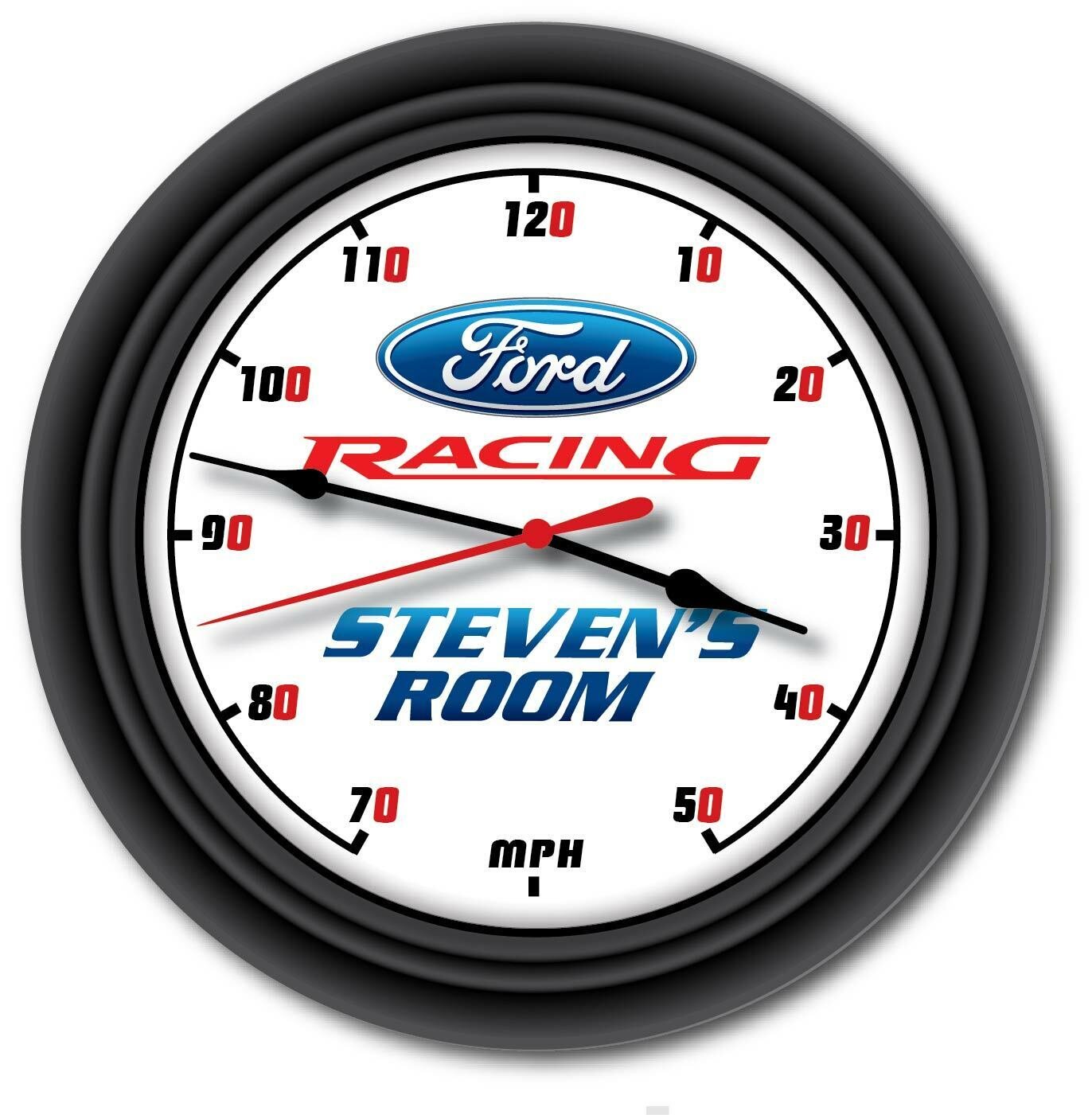 FORD Racing ST RS PERSONALIZED Wall Clock - Man Cave Garage Auto Shop GREAT GIFT