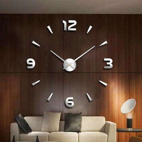 Frameless Large Wall Clocks for Living Room Decor Extra Big Wall Clocks