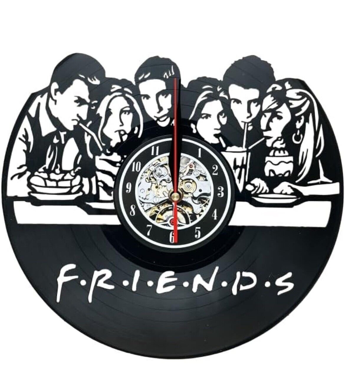 Friends Vinyl Cover Clock