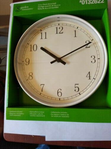 Garden Treasures 10 inch White Wall Clock