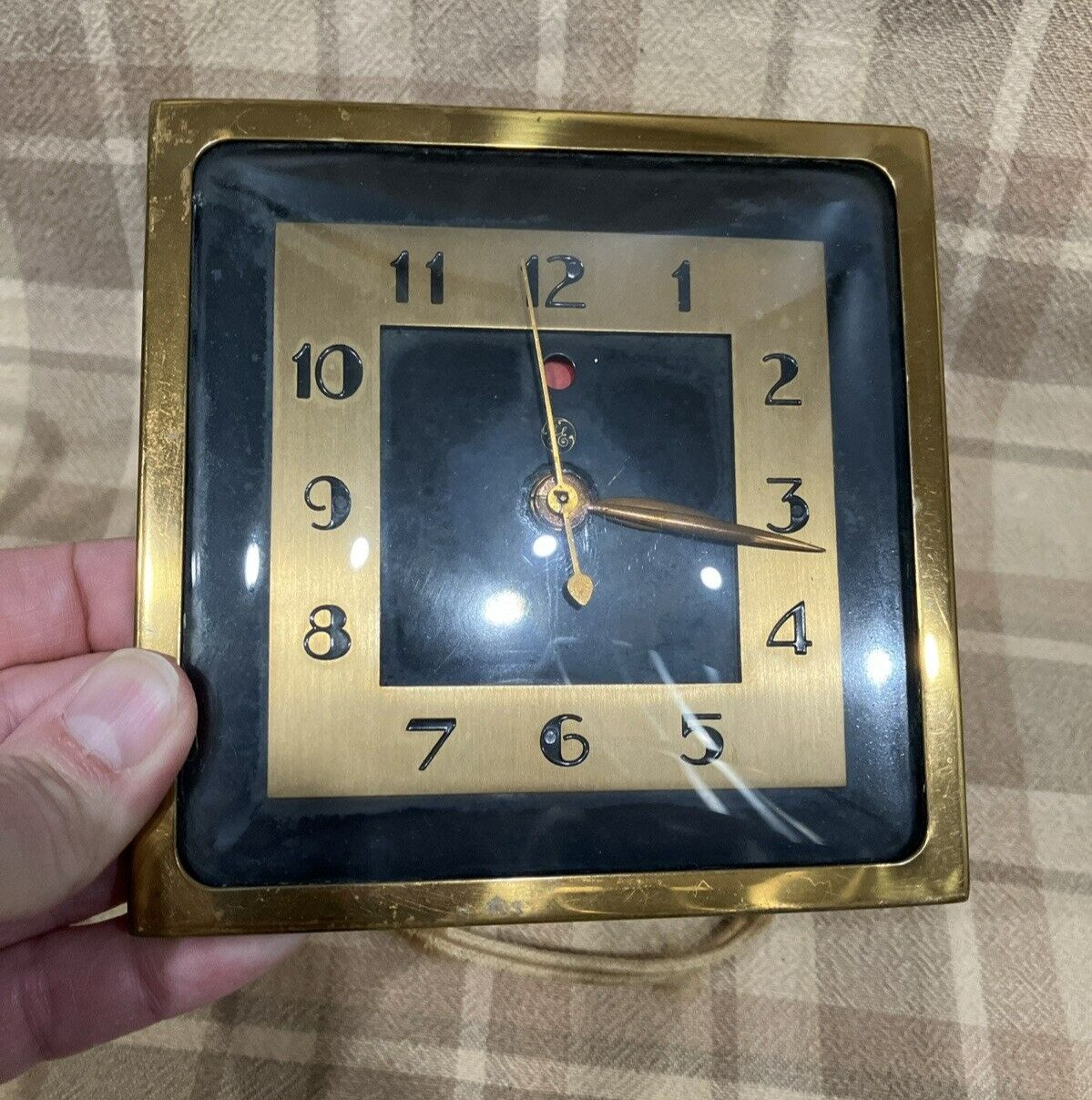 General Electric GE Debutante Desk Clock Model 4F52 Art Deco NOT Tested Patented