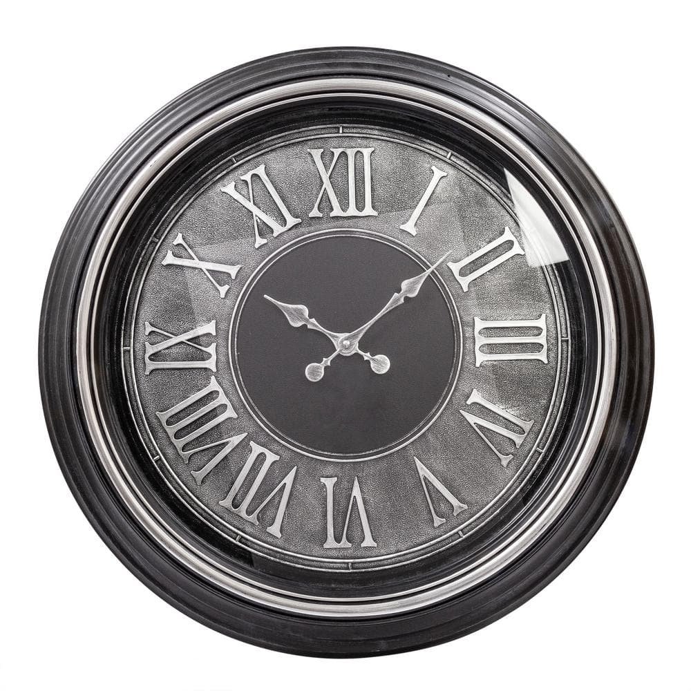 Genoa Vintage Round Wall Clock, 23 in. White
