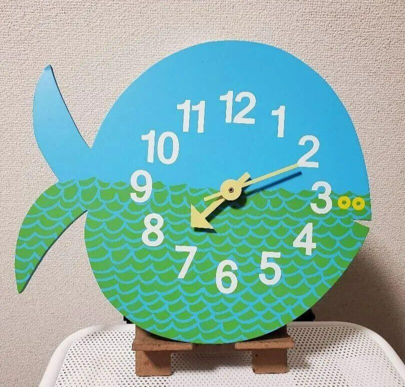 George Nelson Zoo Timers Wall Clock Fish - used