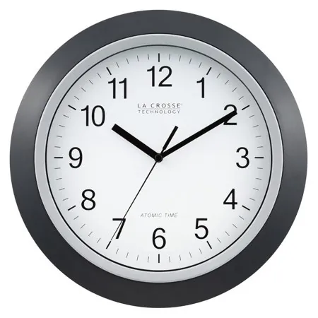 Gexandy WT 3129 B 12 Inch Atomic Analog Wall Clock, Pack of 1 , Black
