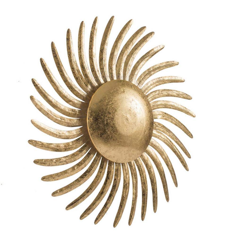 Gold Metal Sunburst Wall Art Decor