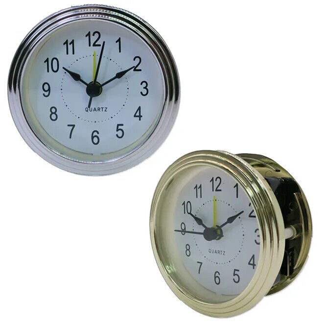 Gold Silver Hotel Alarm Clock 3 inch Quartz Wall Round Table Alarm Clock