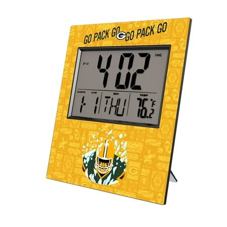 Green Bay Packers 2024 Illustrated Limited Edition Digital Desk/Wall Clock