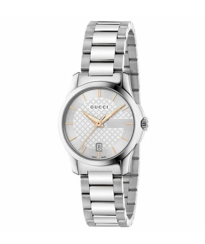 Gucci G-Timeless Women's Stainless Steel Quartz Watch - YA126523 ($790 MSRP)