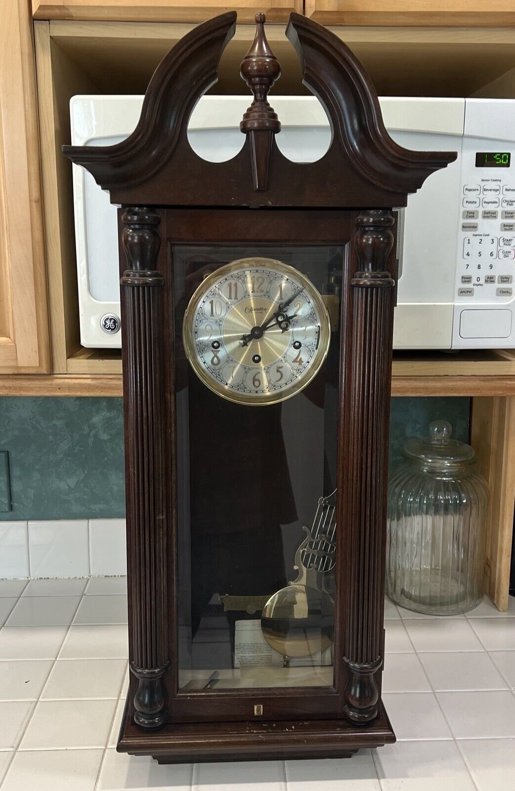 Hamilton Winding Lancaster County Wall Clock Needs Cosmetic Work