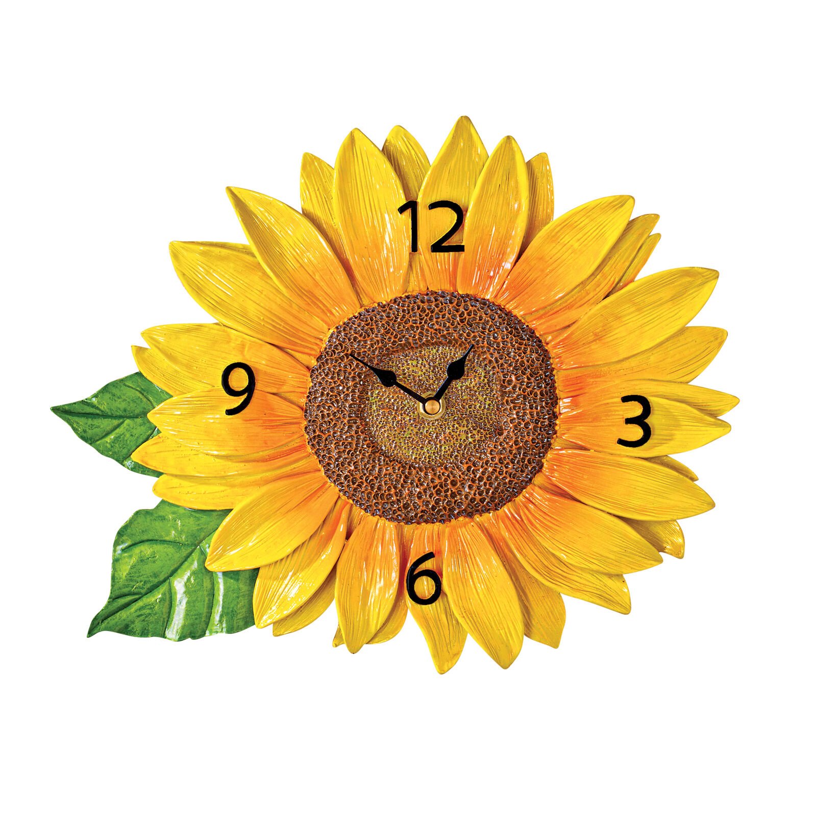 Hand-Painted Country Sunflower Wall Clock Decor